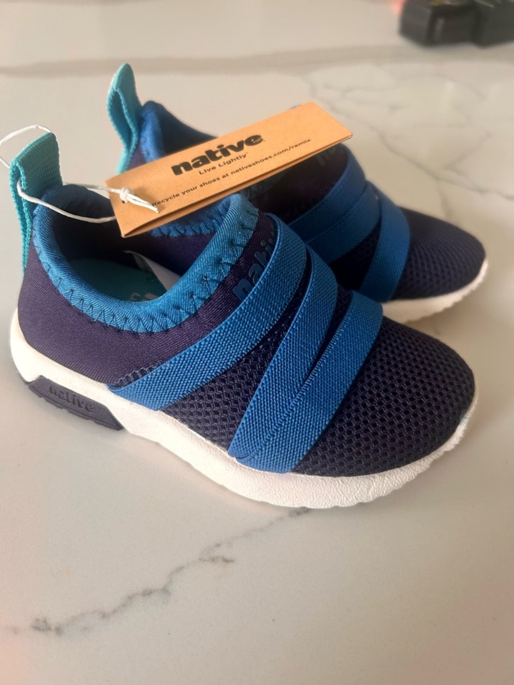 Native Kids Blue Slip-On Sneakers size 5C